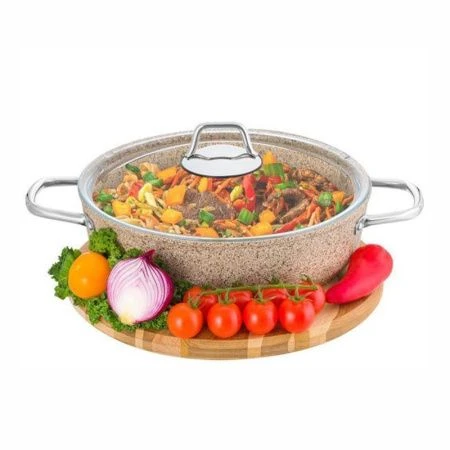 Жаровня 4,1л алюминий АП ИНДУКЦИЯ со стекл.крышкой 28см Dariis Cremanova HUR-A-15403 (6)