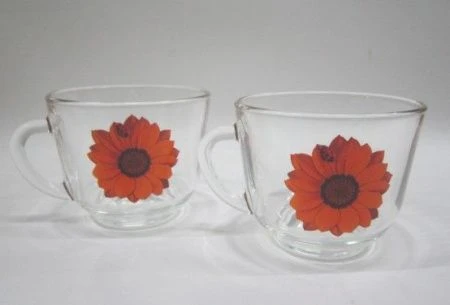 Кружка 200мл стекло Гламур БОЖЬЯ КОРОВКА НА ЖЕЛТОМ ЦВЕТКЕ (40)