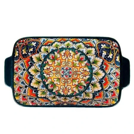 Блюдо для запекания 22,5*12,5*5см 600мл фарфор ARABESQUE зеленый (9/36)