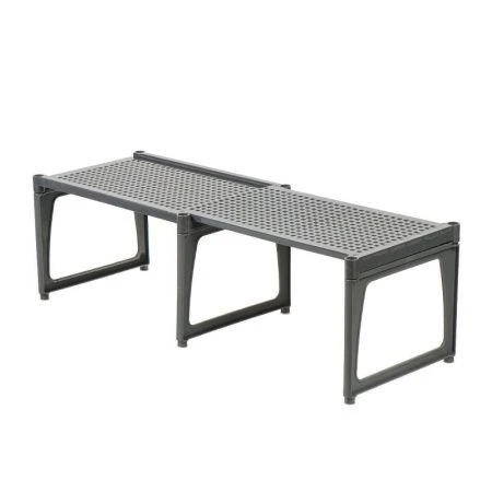 Подставка раздвижная 31*19,5*17см пластик ЛОФТ серая на пластиковых ножках (10)