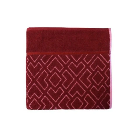 Полотенце махровое 50*90см жаккард пестротканное с бордюром Club рубин