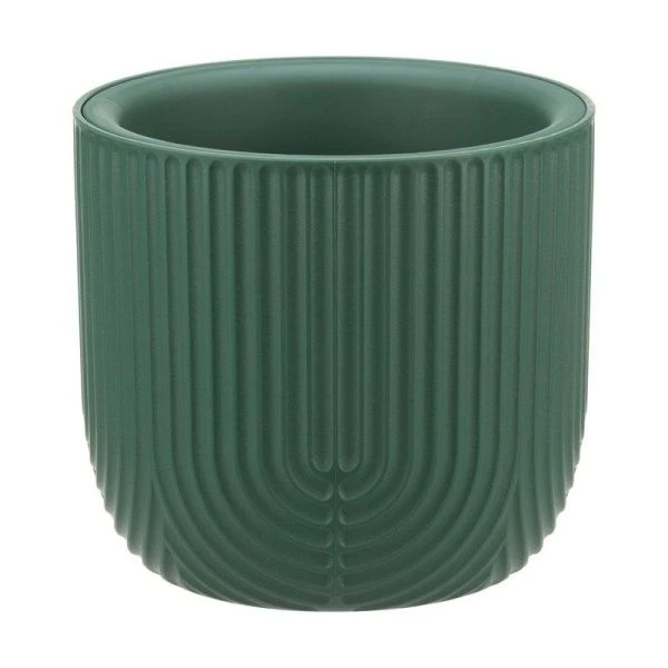Кашпо 1л 150мм пластик РАМОНА со вставкой нефритовый (12)