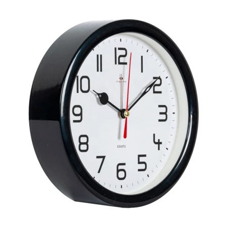 Будильник 15см кварц РУБИН Классика черный (20)