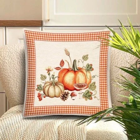 Наволочка декоративная 44*44см гобелен ТЫКОВКИ клетка