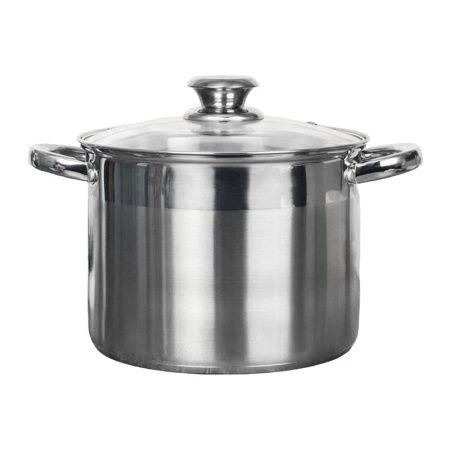 Кастрюля 6,5л нерж.сталь АРИЯ со стекл.крышкой индукция FGLB-6,5 (1)