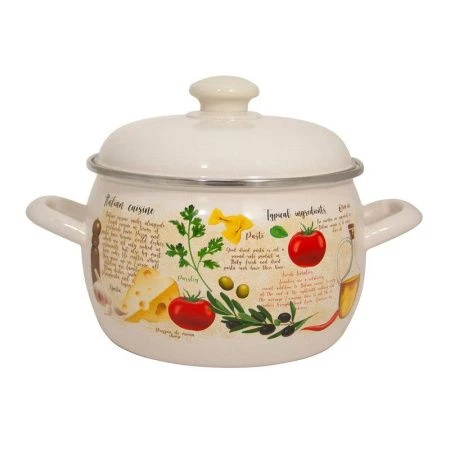 Кастрюля 3,5л эмаль КАПРЕЗЕ сферическая жемчужная С-4213АП2/4Жм (4)