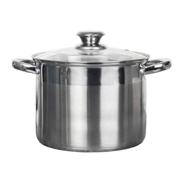 Кастрюля 6,5л нерж.сталь АРИЯ со стекл.крышкой индукция FGLB-6,5 (1)