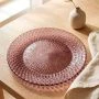 Тарелка мелкая 25см стекло ИДИЛЛИЯ ЛИЛАК обеденная (24)