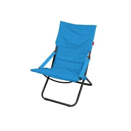 Кресло-шезлонг складное 85*64*86см металл с матрасом (max нагр.120кг) ткань синий HHK4 (1)