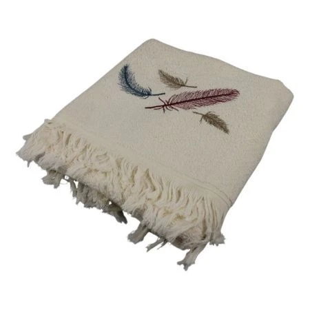 Полотенце махровое 50*90см ПЕРО кремовый