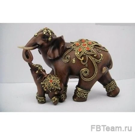 яяяФигурка Слон со слоненком 17.3*9.2*12,5см PW140943-12-1'EPW31991 (12)