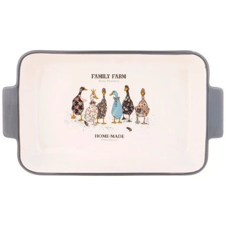 Блюдо для запекания 3,6л 39*22,5*7,5см керамика Family Farm (6)