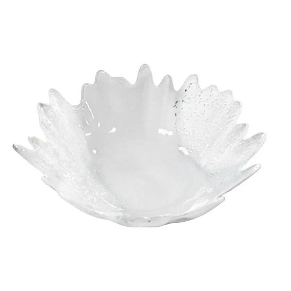 Блюдо глубокое стекло 20см Аура белое серебро 14867/S (6)