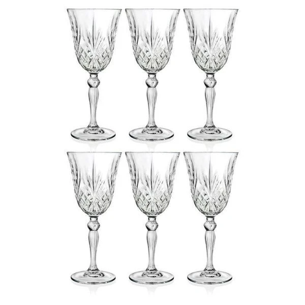 Бокалы для вина набор 6шт 210мл стекло МЕЛОДИЯ RCR