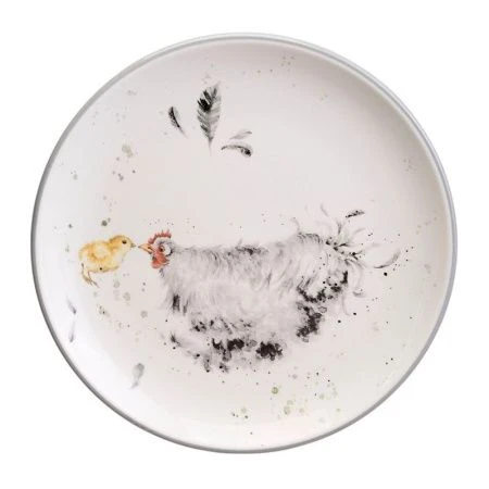 Тарелка мелкая 21*2,5см керамика FUNNY HENS десертная (24)