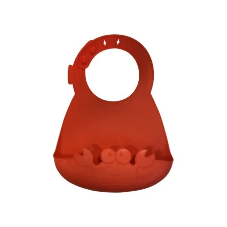 Нагрудник детский 20,5*8*4см силикон Краб (10) ВЫВОД