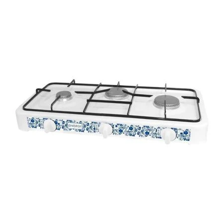 Плита газовая металл 2*3200Вт + 2500Вт 3 конфорки белая EN-003 (4)