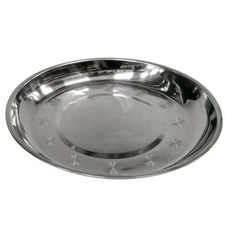 Тарелка мелкая 23,5см нерж плоская JC-3097 (400)