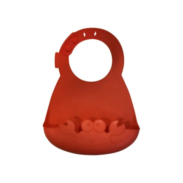 Нагрудник детский 20,5*8*4см силикон Краб (10) ВЫВОД