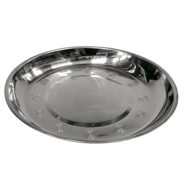 Тарелка мелкая 23,5см нерж плоская JC-3097 (400)