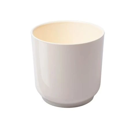 Горшок цветочный 4,4л 19см пластик ДЕЛЬТА с вкладкой ванильный (8)