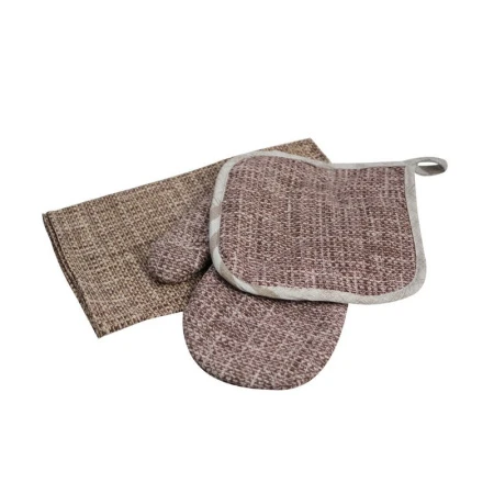Кухонный набор 3пр (полотенце 45*60, прихватка, рукавица) рогожка САХАРА LeSonnet арт. 8 ВЫВОД