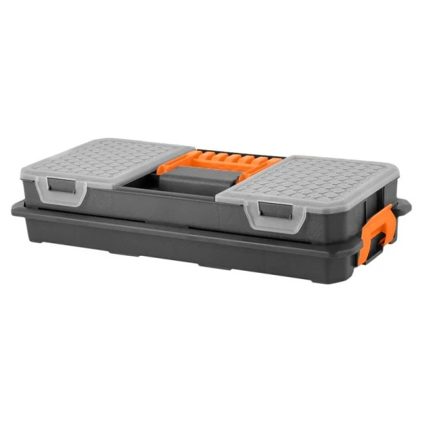 Органайзер для мелочей 43*19,3*8,3см пластик Blocker ExРert 16" с лотком серо-свинцовый/оранжевый (8