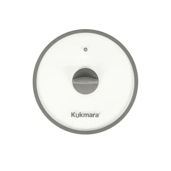 Сковорода 24см алюминий АП STELLA Cappuccino с несъемной ручкой стекл.крышкой (3)