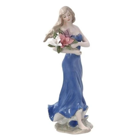 Статуэтка Девушка с букетом фарфор 9,5*10,5*29см (32)