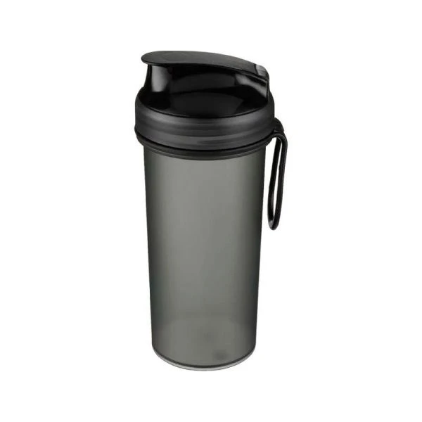 Стакан  для холодных напитков 400мл 79*72*168мм пластик с петлей черный (12)