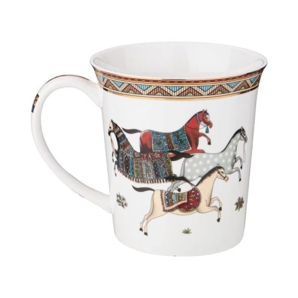 Кружка 400мл фарфор Лошадь (36)