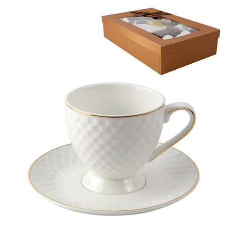 Кофейный набор 12пр фарфор КЛЕТКА на 6 персон 90мл C16-887 (12)
