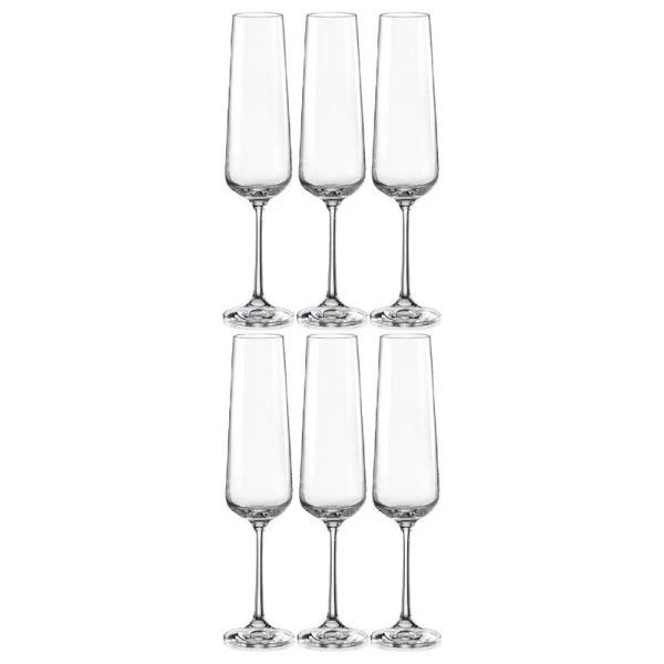Бокалы для шампанского набор 6шт 200мл стекло САНДРА СН019 (2)