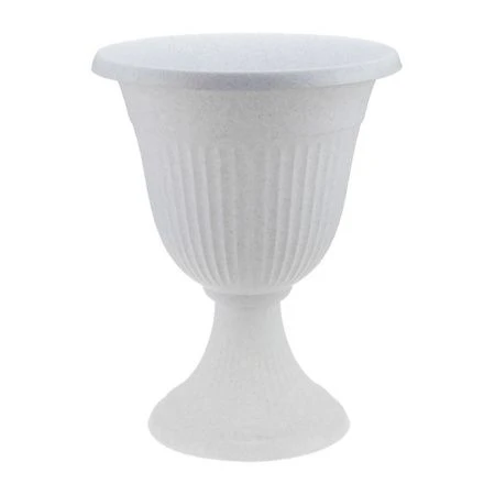 Вазон 10л d350мм пластик ЛИВИЯ мраморный высокий (4)