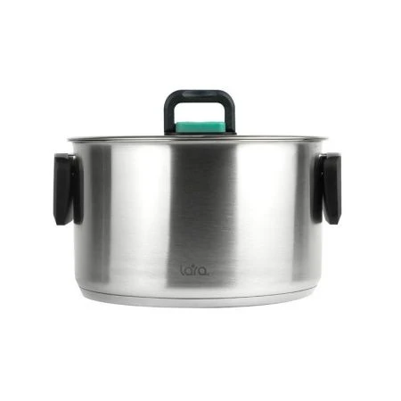 Кастрюля 2,8л нерж.сталь ИЗУМРУД стекл.крышка с силикон.ободком 18см индукц.дно LR02-242 (4)