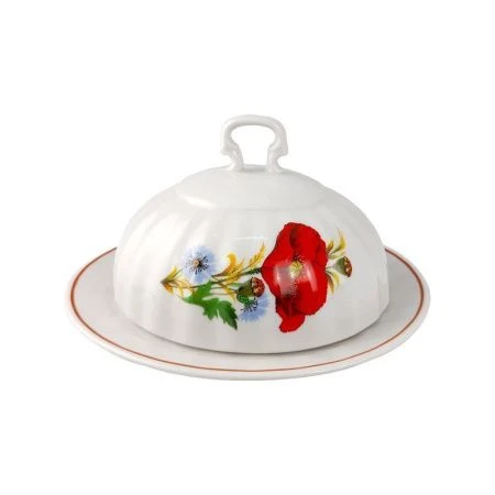 Масленка фарфор МАКИ КРАСНЫЕ 500мл (8) Масленка фарфор МАКИ КРАСНЫЕ 500мл (8)