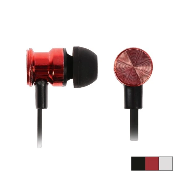 Наушники вакуумные пластик LuazON W-16 с микрофоном  плоский провод, кнопка ответа, МИКС (1500)