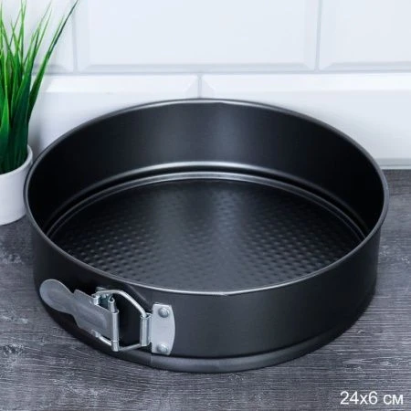 Форма для выпечки разъемная 24*6см угл.сталь круглая RSD-29