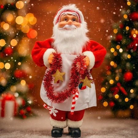 Фигурка новогодняя ДЕД МОРОЗ-ПОВАР 45см (24) JC-17091