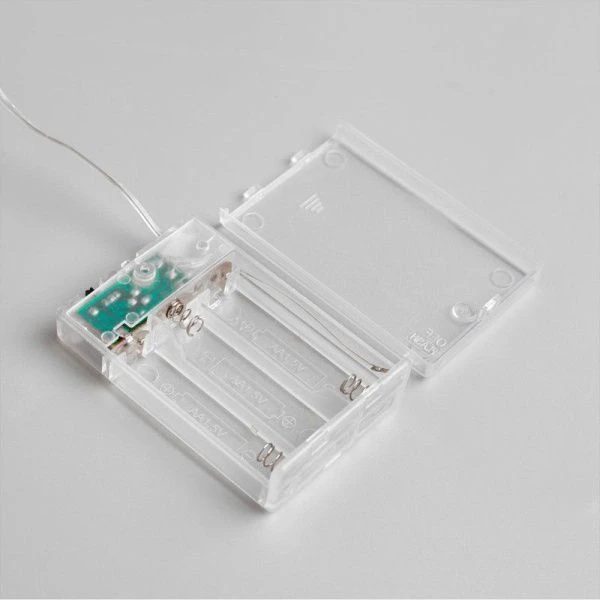 Гирлянда светодиодная Нить Роса 5м ААx3 (не в компл.), 2 режима, холодный белый свет