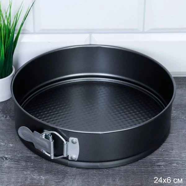 Форма для выпечки разъемная 24*6см угл.сталь круглая RSD-29