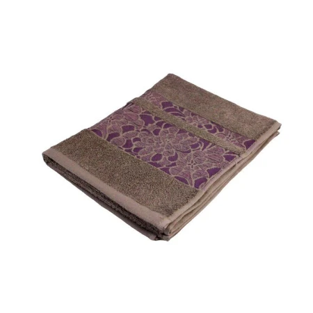 Полотенце махровое 50*85см Пион темно-серый 420гр