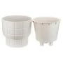 Кашпо 3,7л 220мм пластик КАРЕ со вставкой кремовый (9)