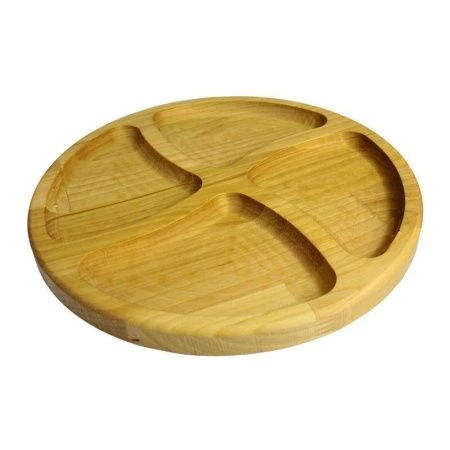 яяяМенажница 4 секции береза промасленная 25*1,8см (20)