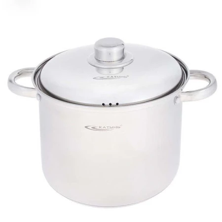 Кастрюля 9л нерж.сталь ГРЕТТА мет.крышка D24см толщина стенок 0,6мм индукция KT04-D-90 (2)