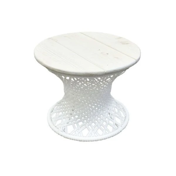 Стол Бонго мини h32см d40см металл белый