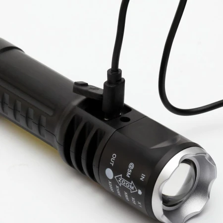 Фонарь ручной аккумуляторный, 5 Вт, 400 мАч, XPE, COB, zoom, 4 режима, 13,5*4*4см, Type-C