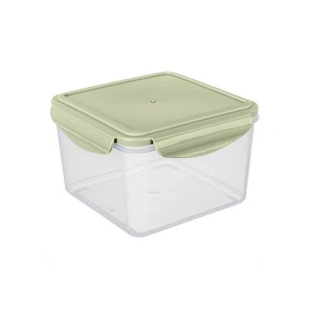 Контейнер пищевой 1,6л 160*160*104мм пластик СВЧ SMART LOCK герметичный зеленый (12)