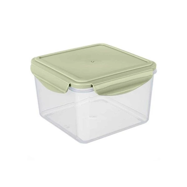 Контейнер пищевой 1,6л 160*160*104мм пластик СВЧ SMART LOCK герметичный зеленый (12)