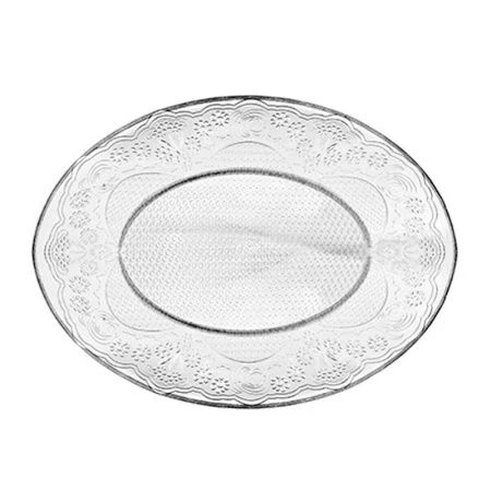 Тарелка глубокая 21,5*16,5см стекло ЛЕЙСИ овальная (12) ВЫВОД